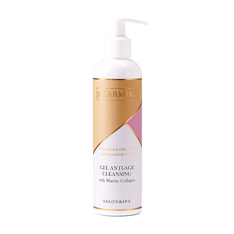Гель для вмивання pHarmika Gel Anti-Age Cleansing з морським колагеном, 250 мл